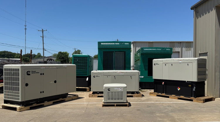 Cummins residential and industrial generators including the popular RS20A air-cooled, liquid-cooled, and diesel generators.