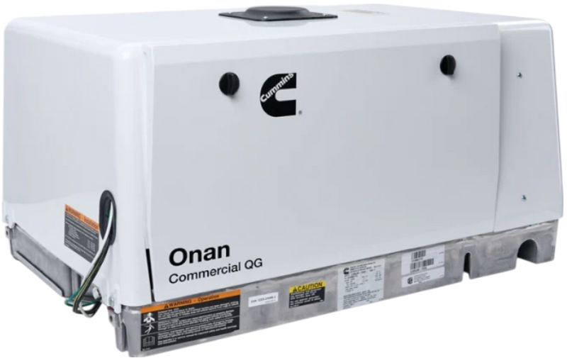 Load image into Gallery viewer, Cummins Onan QG5500 EFI Commercial Mobile Generator with white exterior housing