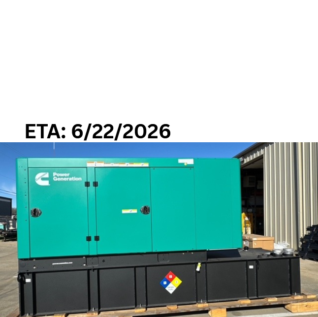Load image into Gallery viewer, Cummins C100D6C with green enclosure and subbase fuel tank with ETA: 6/22/2026