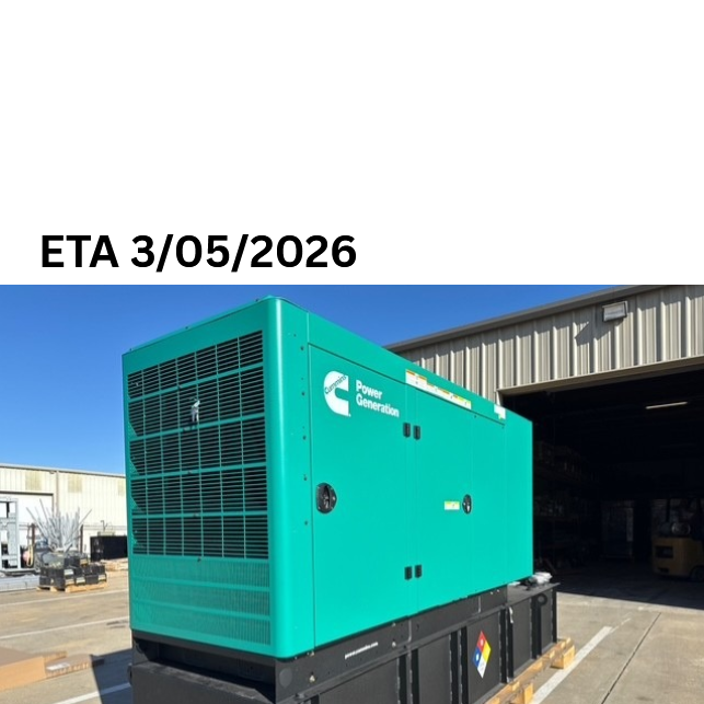 Load image into Gallery viewer, Cummins C80D6C diesel generator with green sound enclosure and subbase fuel tank with ETA: March 5, 2026