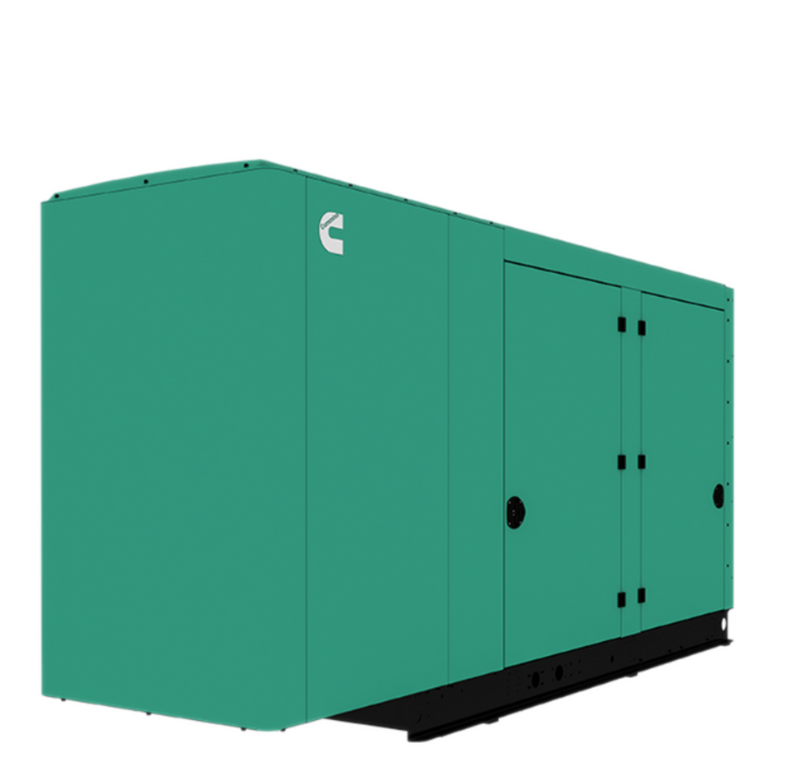 Load image into Gallery viewer, Cummins RS Series natural gas or propane commercial generator with green aluminum sound enclosure