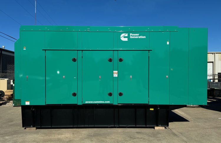 Cummins 500DFEK 500kW Diesel Generator with 24-hour subbase fuel tank and aluminum sound enclosure