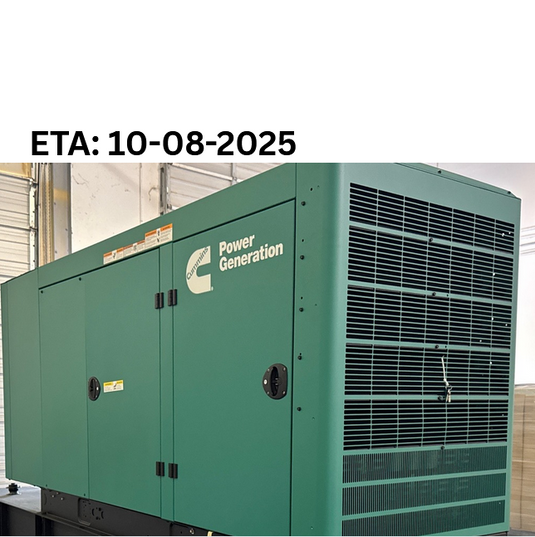 Cummins C80D6C diesel generator with green sound attenuated enclosure and subbase fuel tank with ETA 10-08-2025
