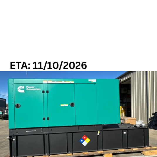 Cummins C125D6C 277/480V 3-Phase with an ETA: 11/10/2026