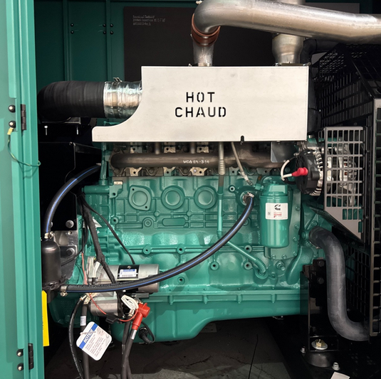 Engine view of Cummins C125D6D, C150D6D, and C200D6D diesel generator