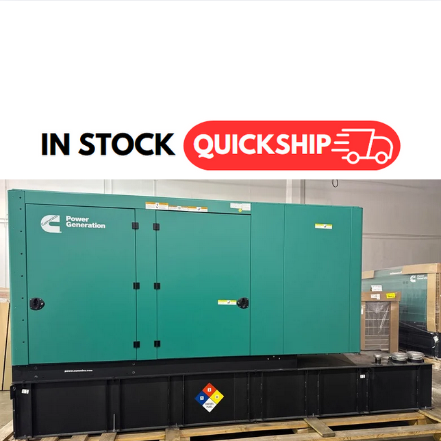 Load image into Gallery viewer, Cummins C125DD diesel generator - 125kW @ 277/480V 3-Phase with green sound enclosure and subbase fuel tank
