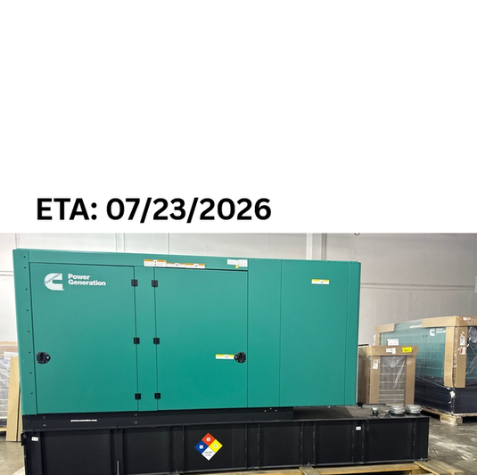 Cummins C150D6D with green sound attenuated enclosure and subbase fuel tank - ETA 7/23/26