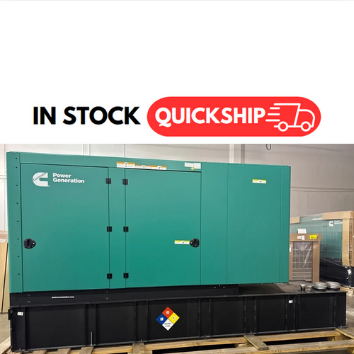 Cummins C200D6D diesel generator with sound enclosure and subbase fuel tank - IN STOCK!