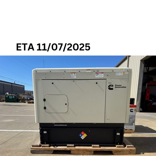Cummins C20D6 diesel home generator with sound enclosure and 24-hour subbase fuel tank and ETA 11/07/2025