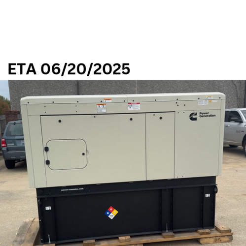 Cummins C30D6 diesel whole house generator with sound attenuated sandstone enclosure and 24-hour subbase fuel tank