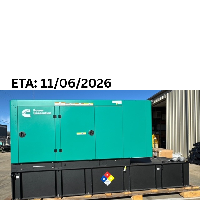 Load image into Gallery viewer, Cummins C50D6C diesel generator with green sound attenuated enclosure and subbase fuel tank with an ETA: 11/06/2026
