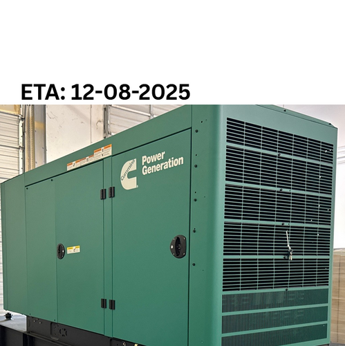 Cummins C80D6C with green sound attenuated enclosure and subbase fuel tank with ETA 12-08-2025
