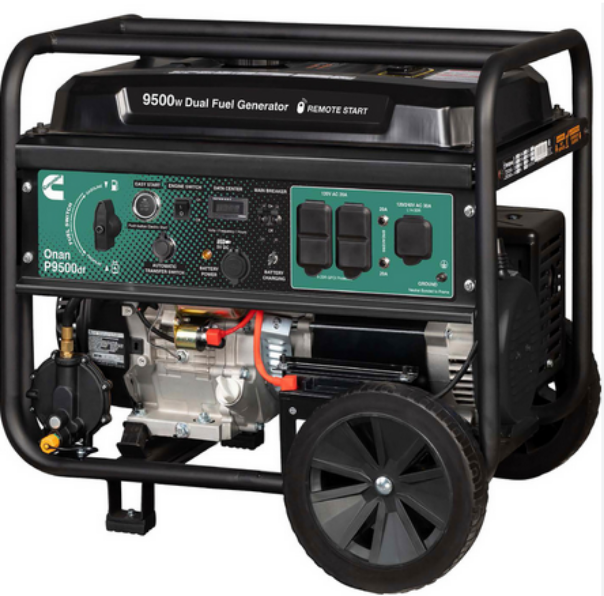 Cummins Onan P9000DF Portable - 7500 Watt Portable Generator - Dual Fuel - A074Z438