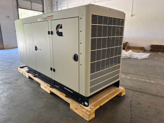 Cummins RS50-100 QuietConnect Commercial 3-Phase Voltage Standby Generator with sandstone enclosure