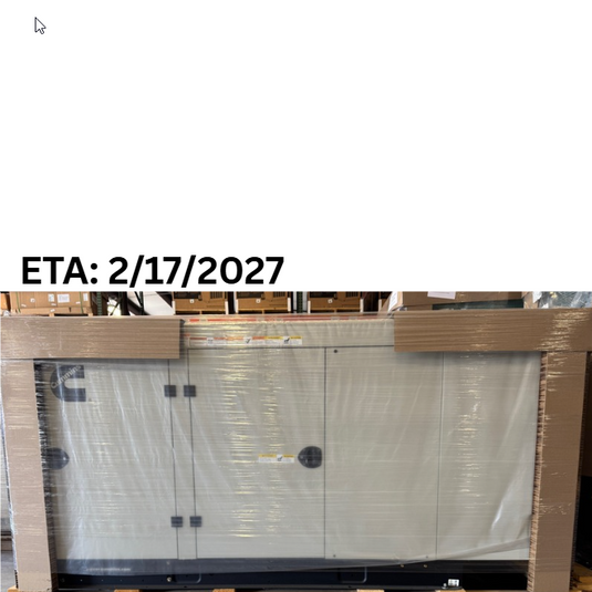 Cummins RS80 Whole Home Generator with Sandstone enclosure and ETA: 2/17/2027